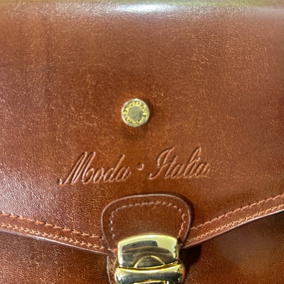 Moda Italia Brown Leather Crossbody Bag - Picture 3 of 5